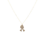 LOTT. ketting Vis Dark Beige/Goud Verguld