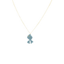 LOTT. ketting Vis Light Blue/Goud Verguld