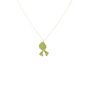 LOTT. ketting Vis Light Green/Goud Verguld