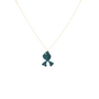 LOTT. ketting Vis Sea Blue/Goud Verguld