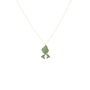 LOTT. ketting Vis Mat Mint/Goud Verguld