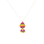 LOTT. ketting Vis M Multi/Goud Verguld