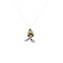 LOTT. ketting Vis M Multi Blue/Goud Verguld