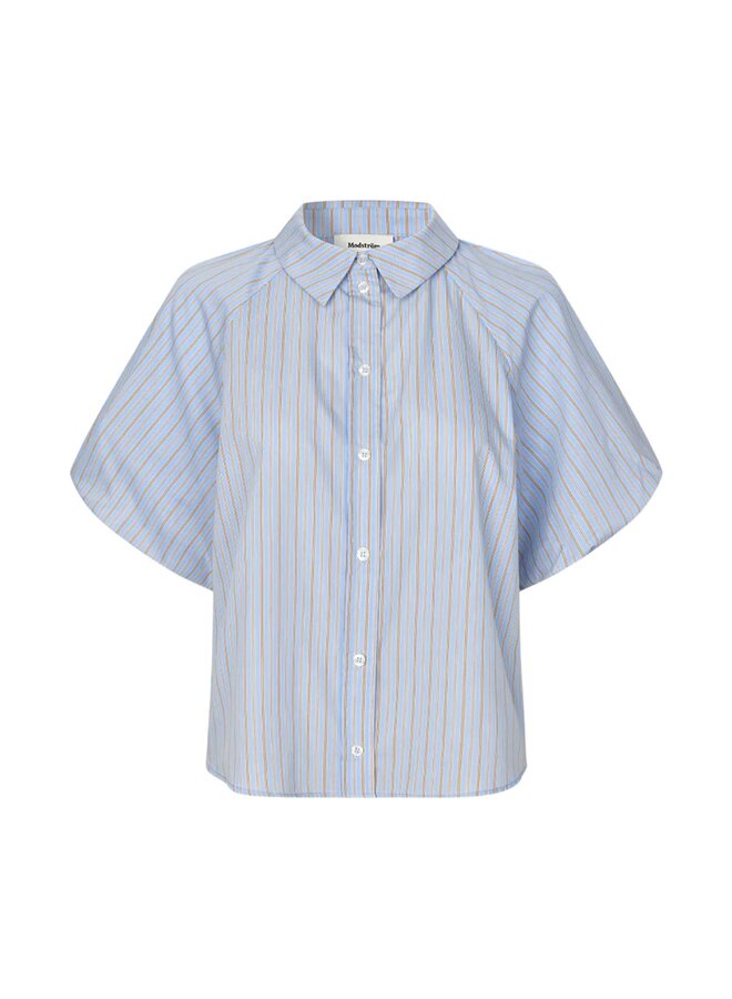 Blouse AugustaMD Blue Brown Stripe