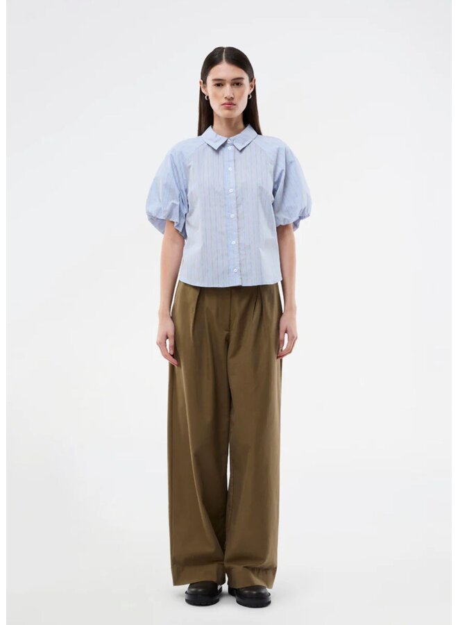 Blouse AugustaMD Blue Brown Stripe