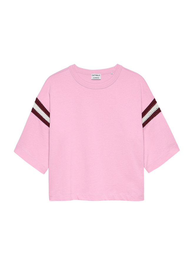 T-shirt Sleeve Detail Soft Pink