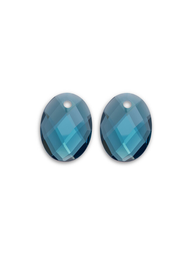 Sparkling Jewels oorbel Edelstenen Medium Oval Turquoise Quartz