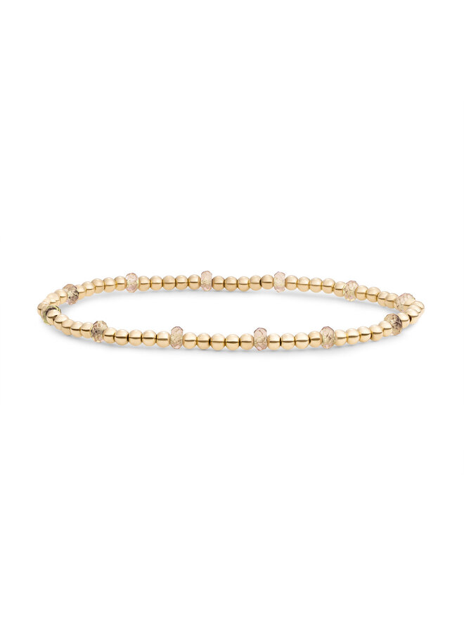Sparkling Jewels armband Reverse Roundel Citrine Quartz Goudkleurig
