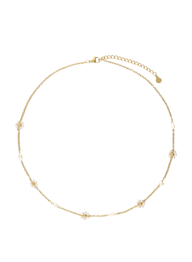 My Jewellery ketting Botanical Bloemen/Parels/Goudkleurig