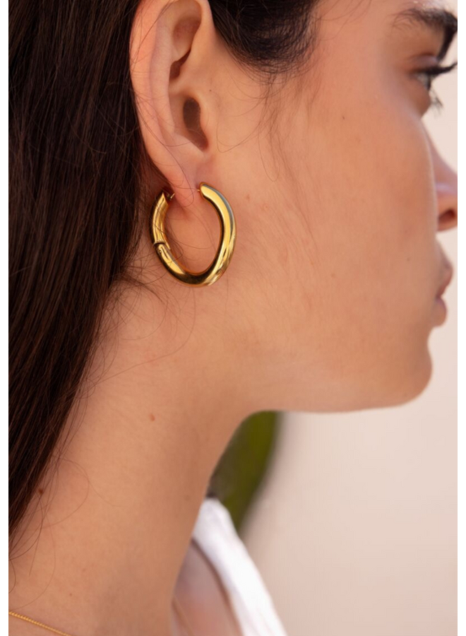 My Jewellery oorbellen Twist Goudkleurig