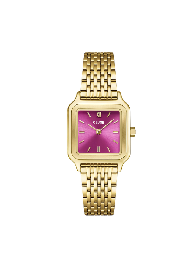 CLUSE horloge Gracieuse Petite Goudkleurig/Fuchsia Pink