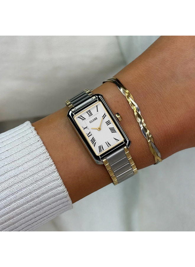 CLUSE horloge Belisenna Goud-/Zilverkleurig/Wit