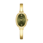 CLUSE horloge L'Ovale Goudkleurig/Olijfgroen
