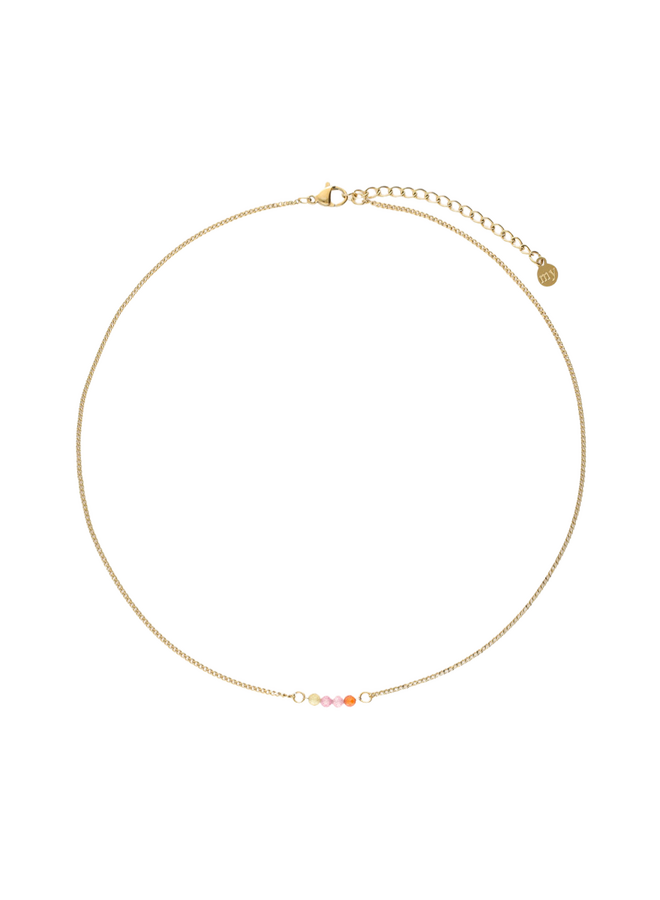 My Jewellery ketting Vier Kraaltjes Multi/Goudkleurig