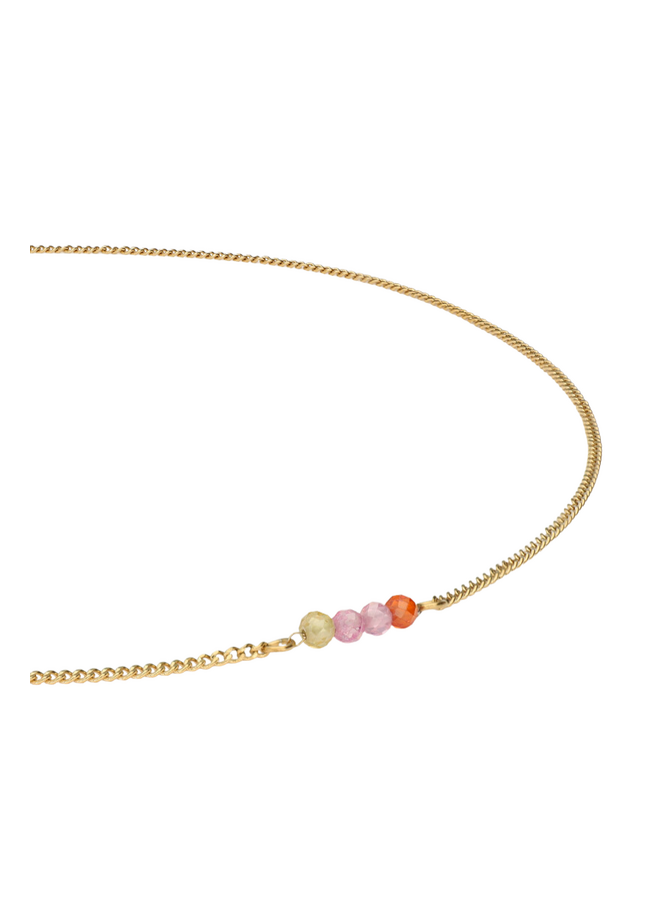 My Jewellery ketting Vier Kraaltjes Multi/Goudkleurig