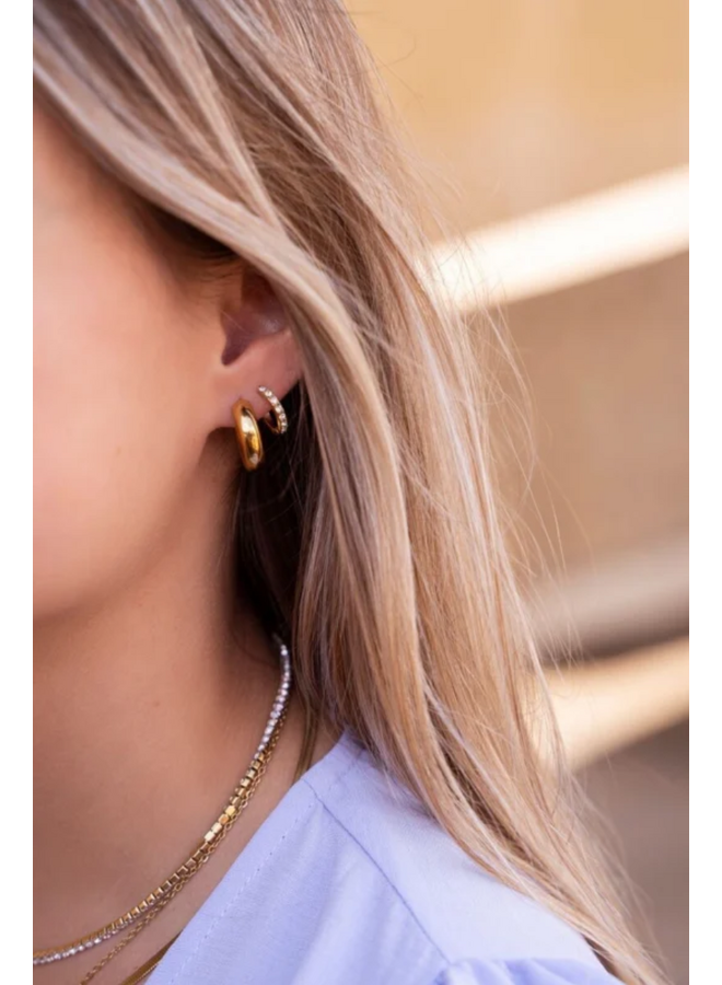 My Jewellery oorbellen Steentjes Goudkleurig