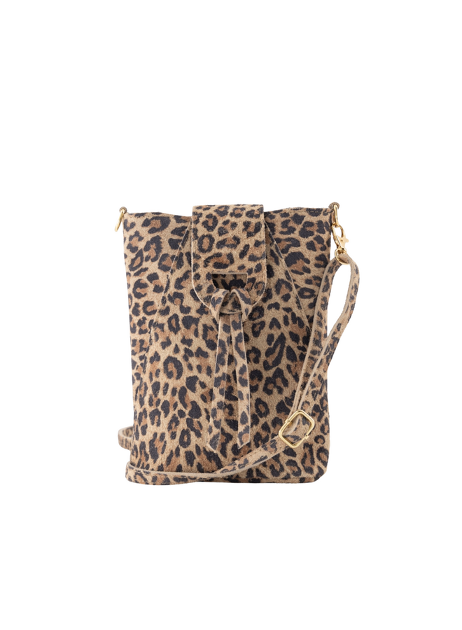 Jewelz tas Kendra Suède Leopard/Goudkleurig
