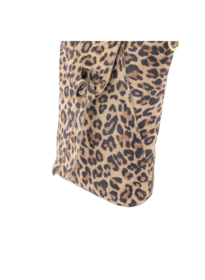 Jewelz tas Kendra Suède Leopard/Goudkleurig