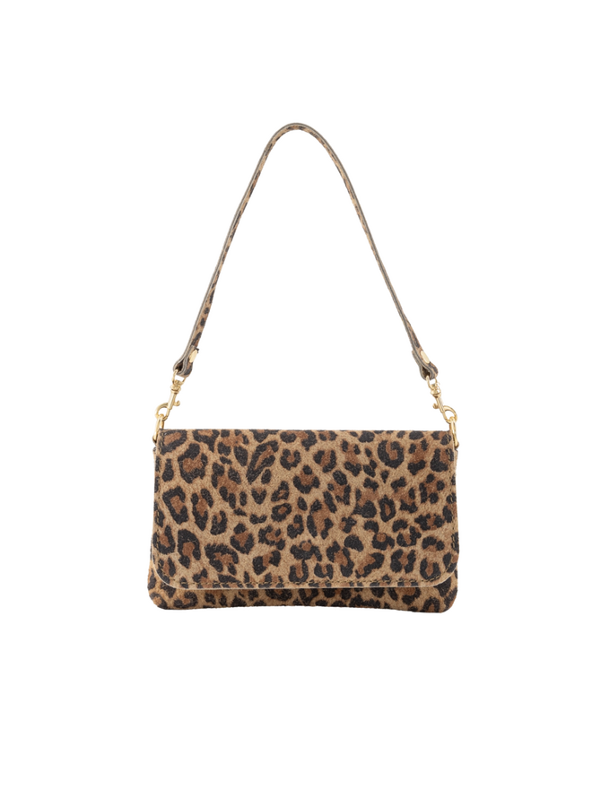 Jewelz tas Lara Suède Leopard/Goudkleurig