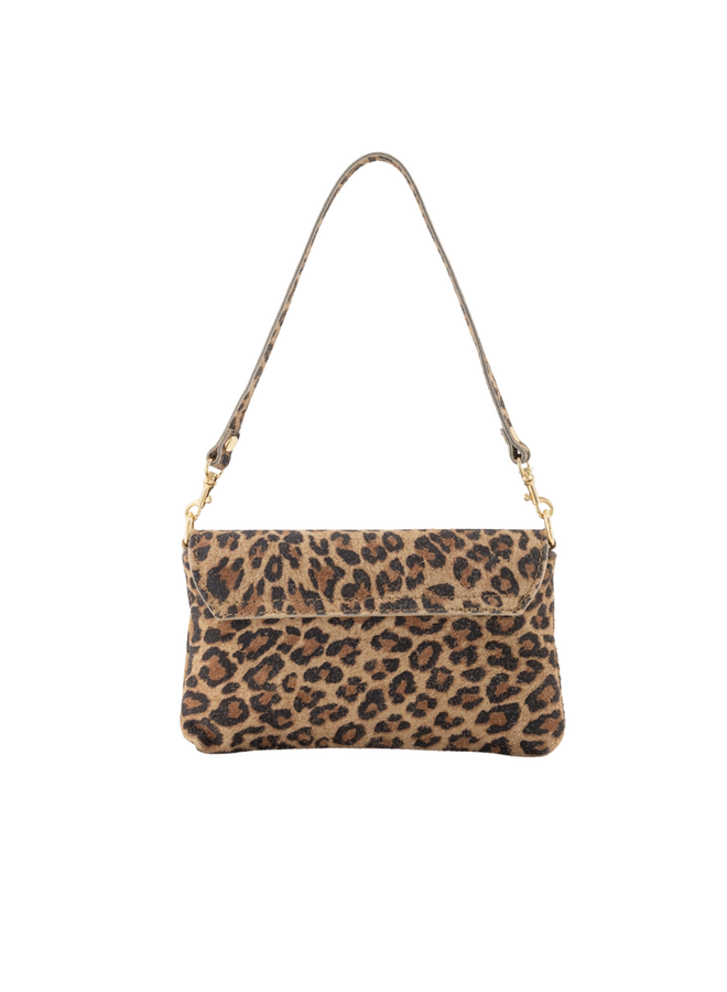 Jewelz tas Lara Suède Leopard/Goudkleurig