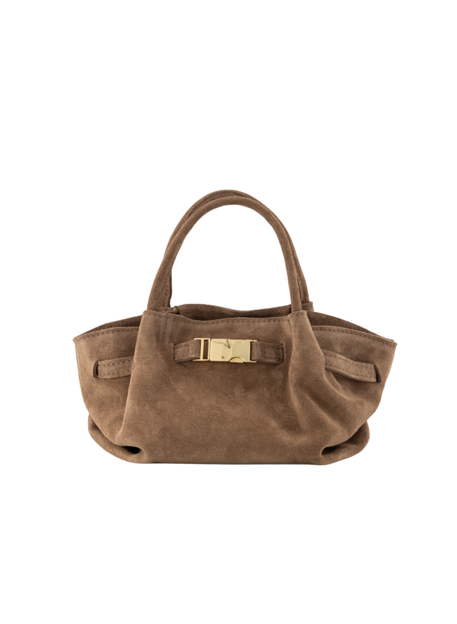 Jewelz tas Leonie Suède Taupe/Goudkleurig