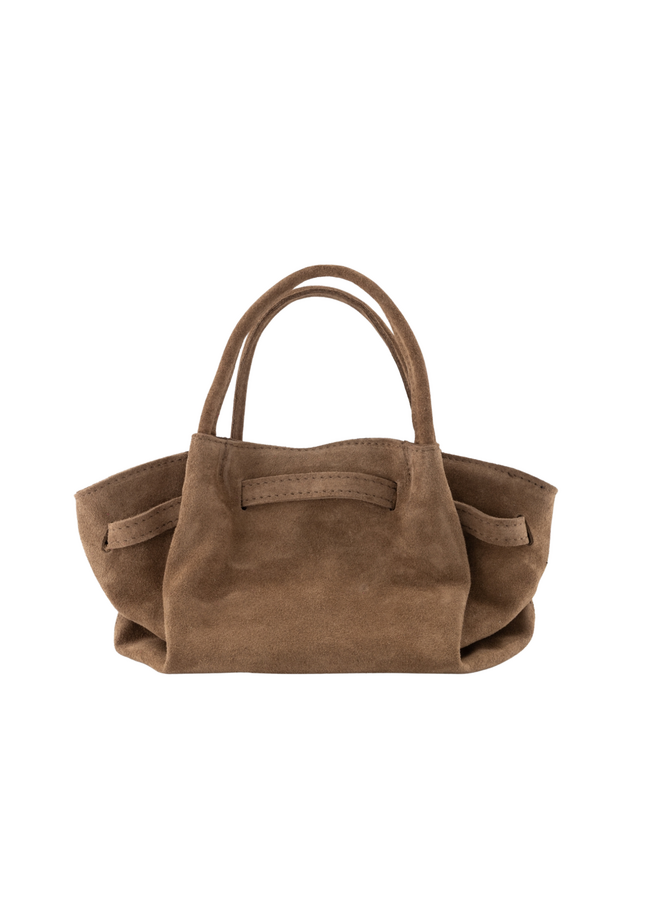 Jewelz tas Leonie Suède Taupe/Goudkleurig