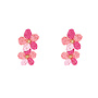 Day & Eve oorbellen E60042-3 Roze/Goudkleurig