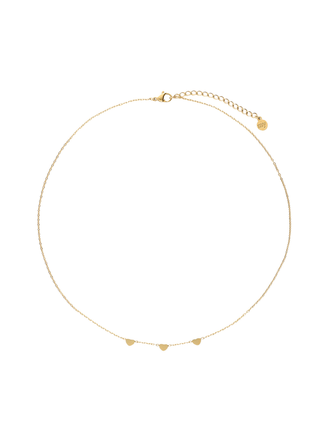 My Jewellery ketting Drie Hartjes Goudkleurig