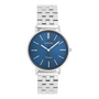 OOZOO Vintage horloge C20406 Zilverkleurig/Blauw