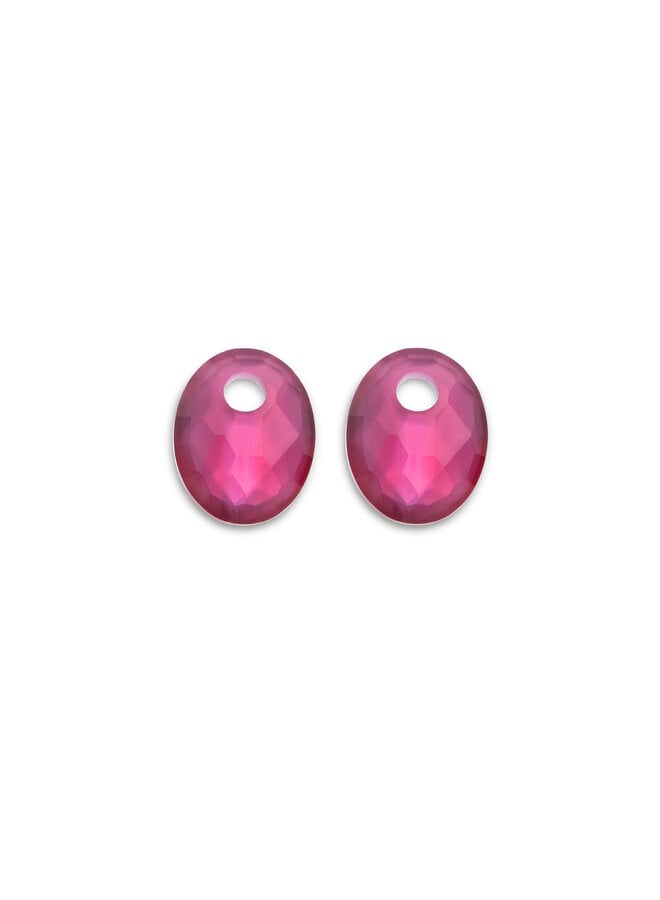 Sparkling Jewels oorbel Edelstenen Small Oval Candy Jade