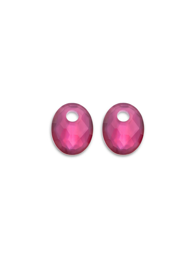 Sparkling Jewels oorbel Edelstenen Small Oval Candy Jade