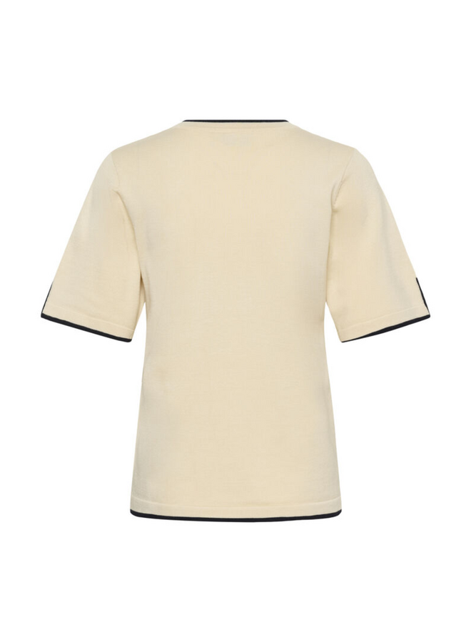 Top MilaSZ Contrast Stripe Birch Night Sky