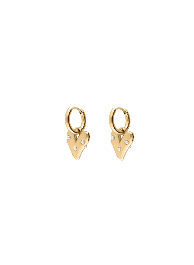 My Jewellery oorbellen Hart Parels Goudkleurig
