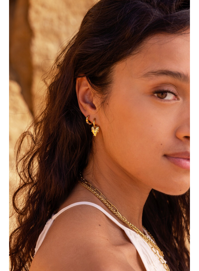 My Jewellery oorbellen Hart Parels Goudkleurig