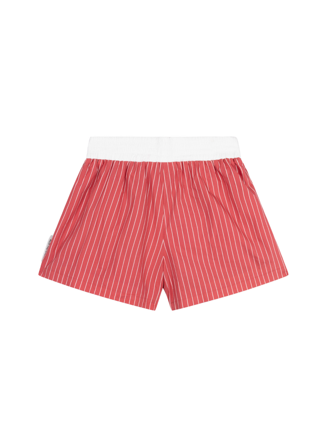 Short Striped Orange Red