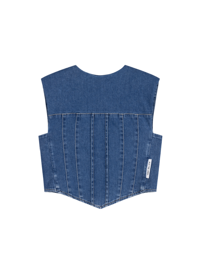 Top Corset Denim Blue