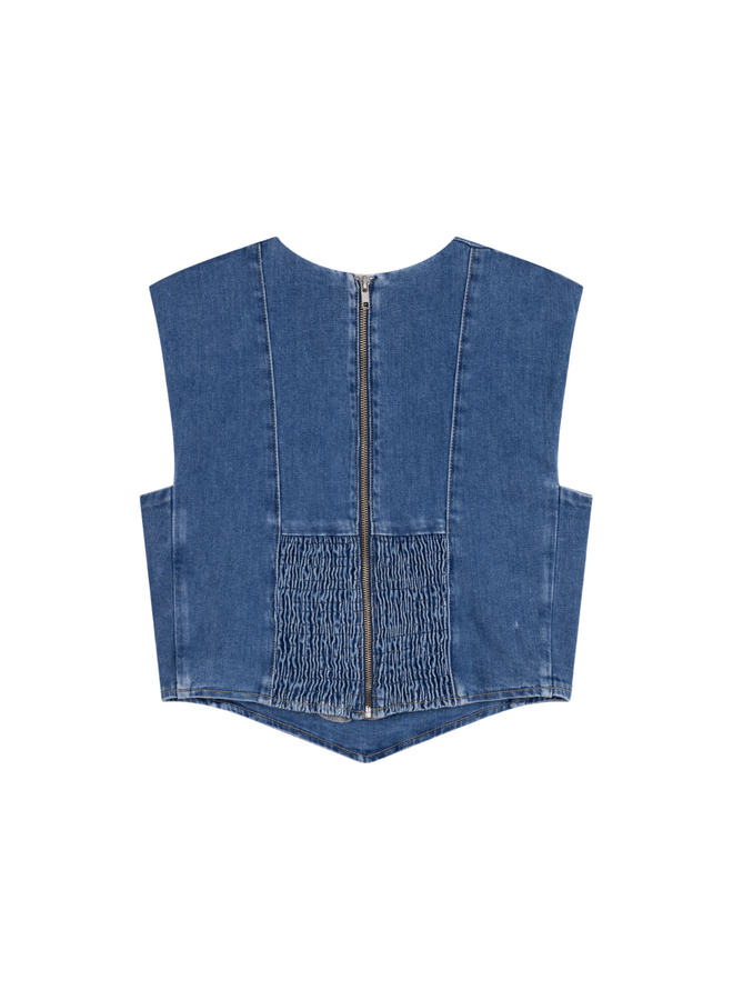 Top Corset Denim Blue