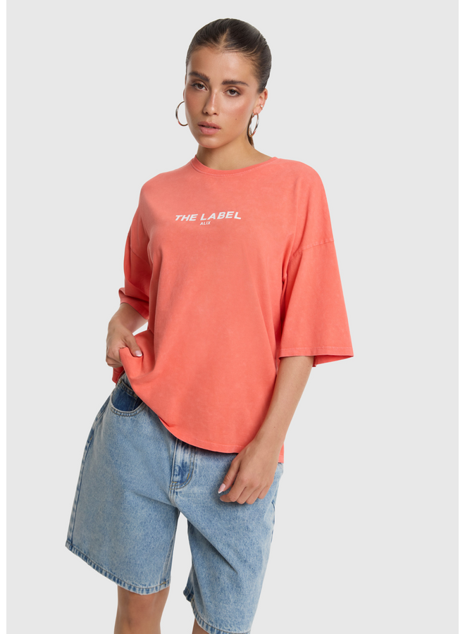 T-shirt The Label Soft Orange