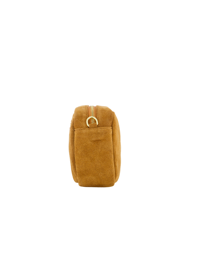 Jewelz tas Irene Suède Cognac/Goudkleurig