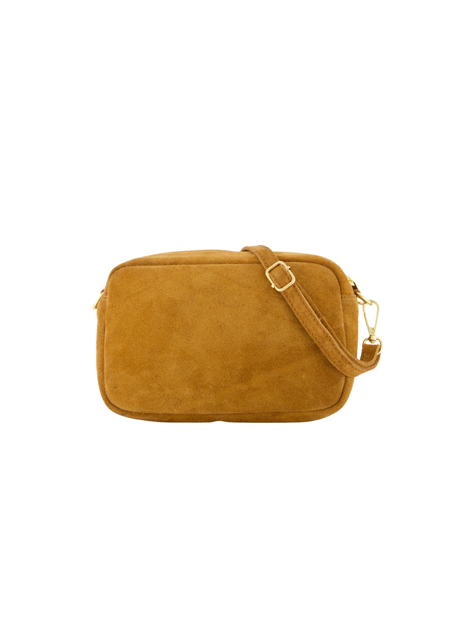 Jewelz tas Irene Suède Cognac/Goudkleurig