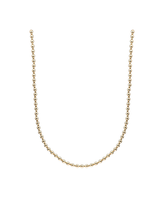 Sparkling Jewels ketting Beaded 2/4 mm Goudkleurig