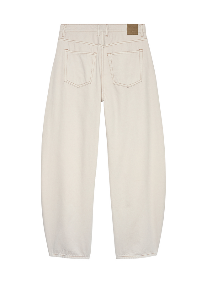 Jeans Cropped Barrel Fit Cream