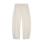 Jeans Cropped Barrel Fit Cream