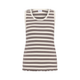 Top OlaliaSZ Chocolate Brown Ice Stripe
