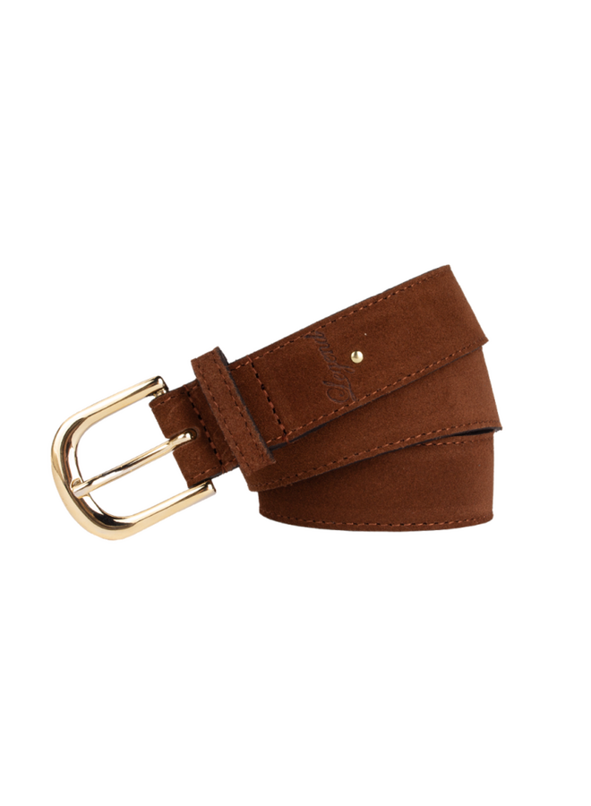 Legend riem 30574 Donkerbruin/Goudkleurig