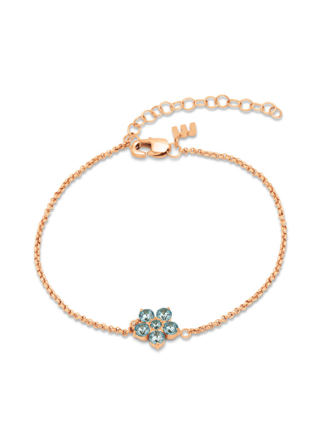 Melano Friends armband Annie Aquamarine Rosékleurig