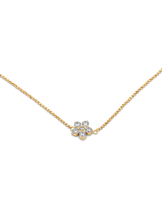 Melano Friends ketting Ana Crystal Goudkleurig