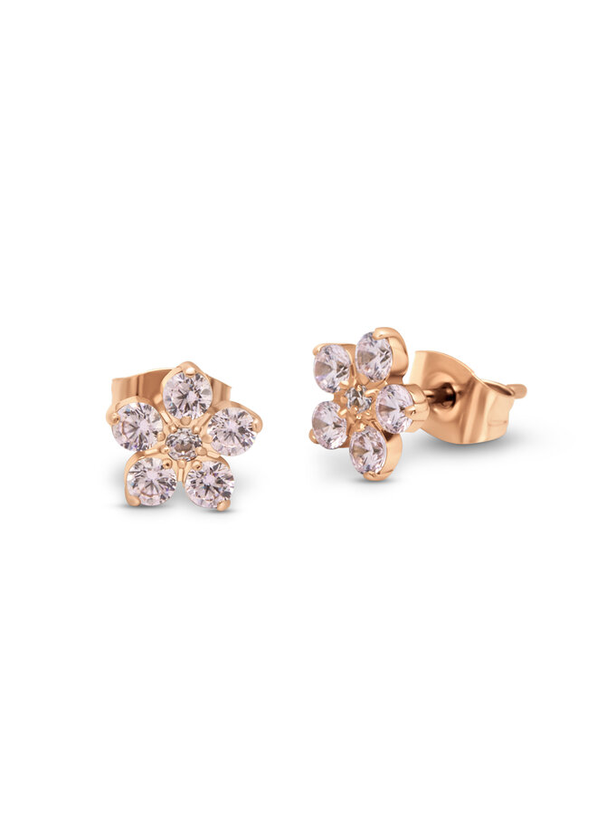 Melano Friends oorbellen Anika Diamond L. Pink Rosékleurig