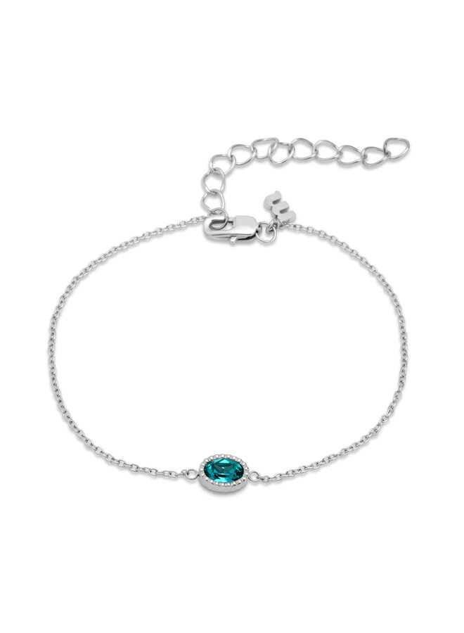 Melano Friends armband Auro L. Turquoise Zilverkleurig