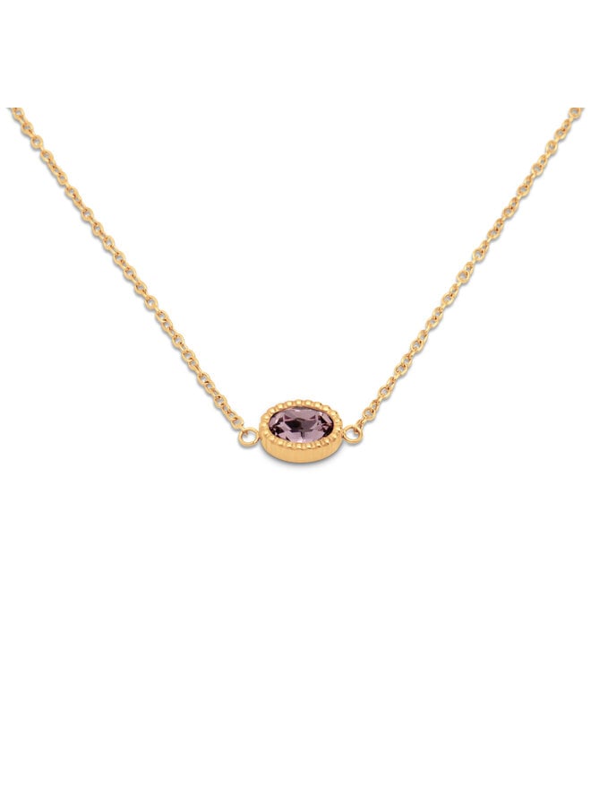 Melano Friends ketting Auree L. Amethyst Goudkleurig